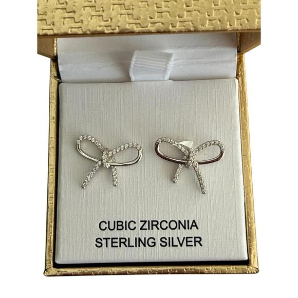 Jewelry - New Charlotte & Lexi Sterling Silver Bow Stud Earrings
